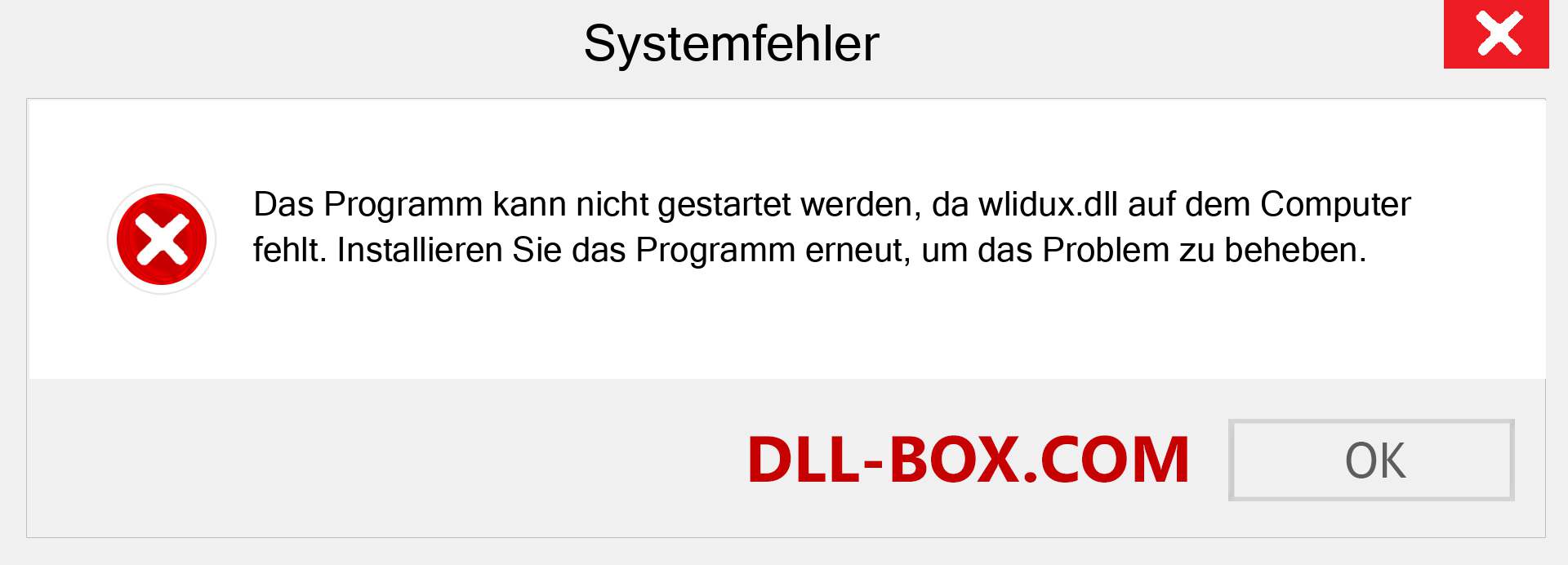 wlidux.dll-Datei fehlt?. Download für Windows 7, 8, 10 - Fix wlidux dll Missing Error unter Windows, Fotos, Bildern